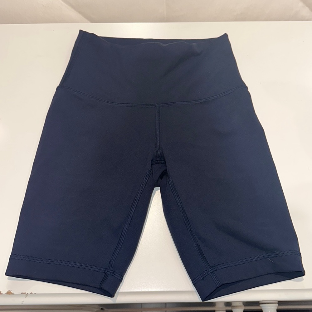 Navy lulu biker shorts